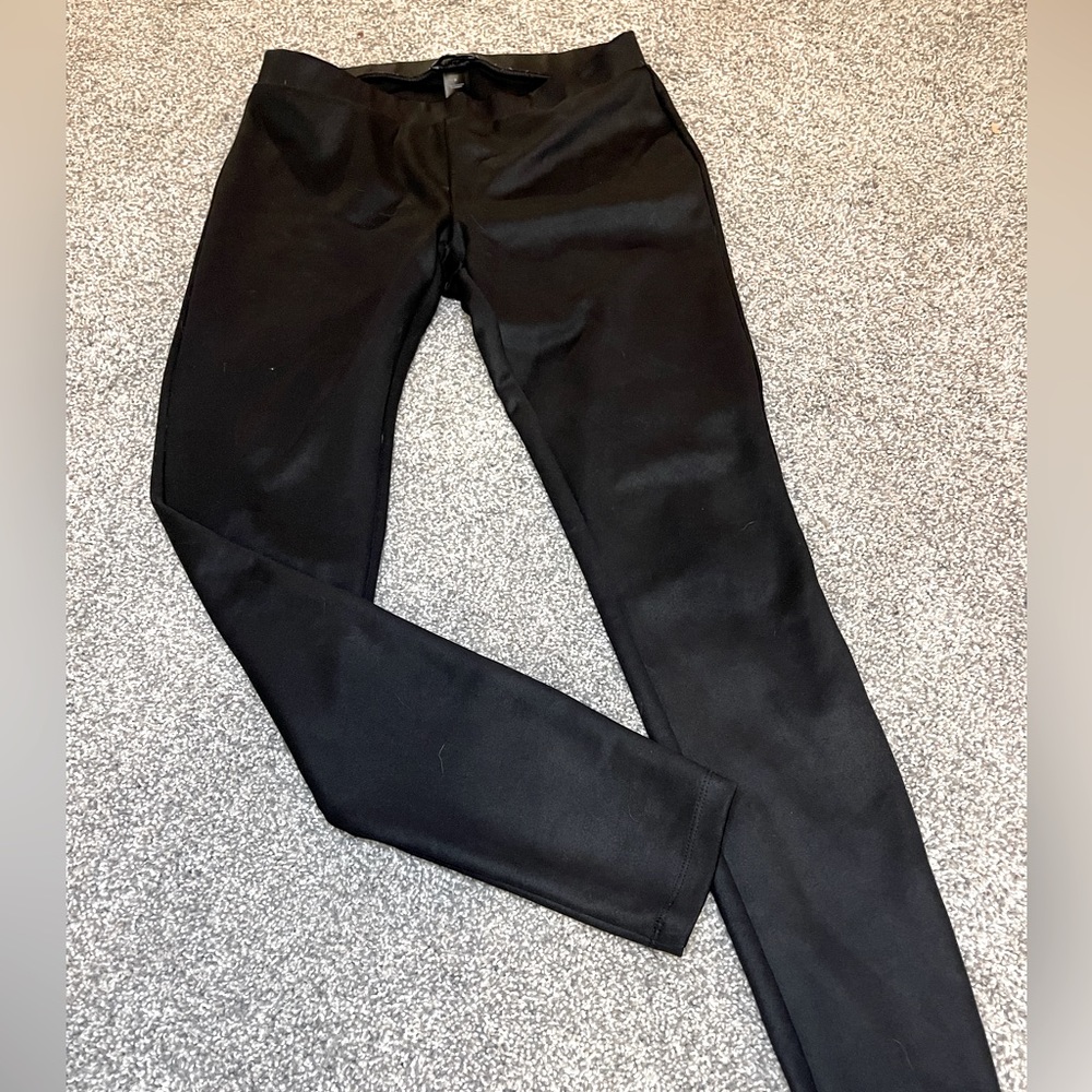 Express Black Leather Leggings Tights